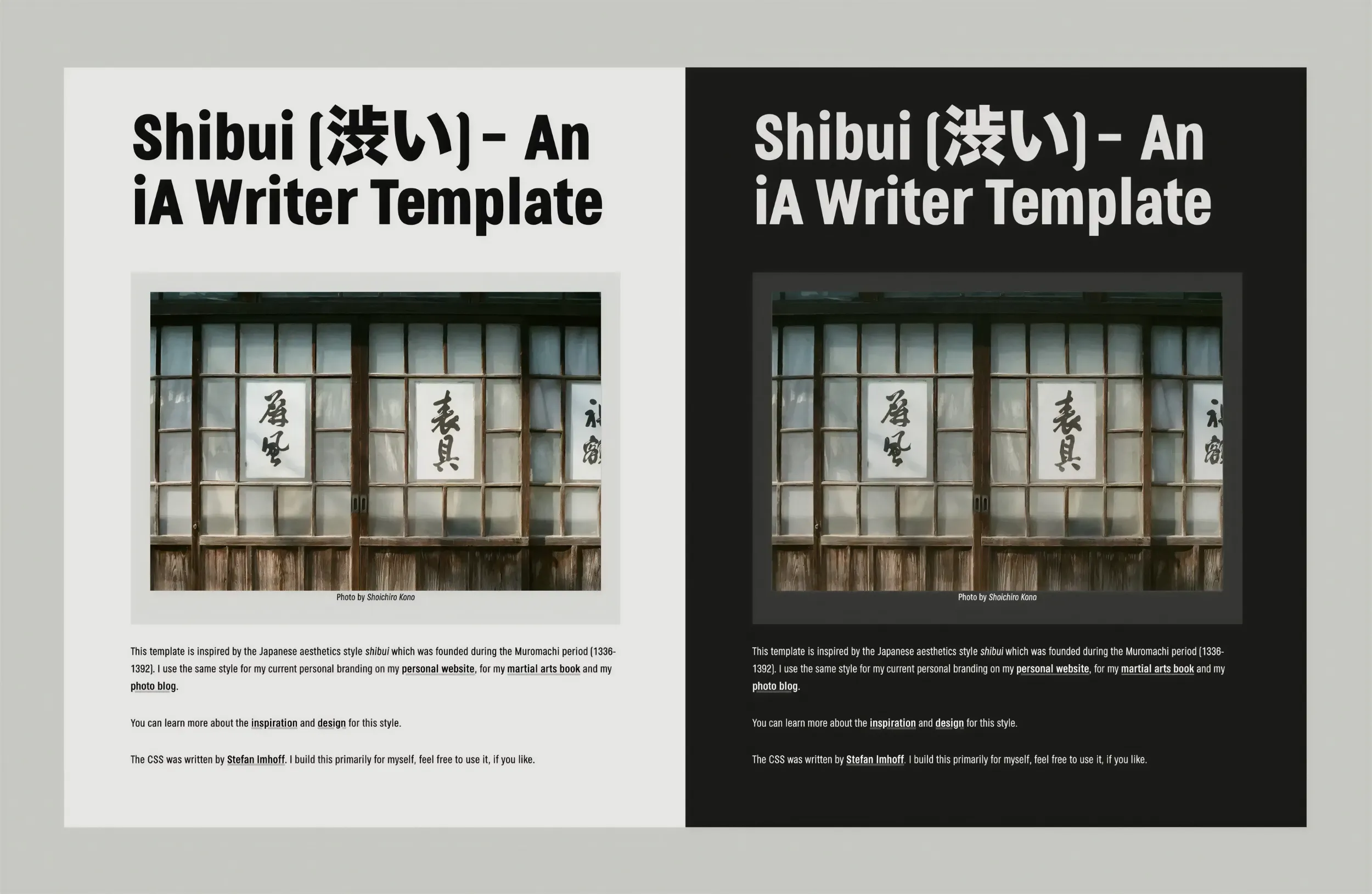 iA Writer Template Shibui